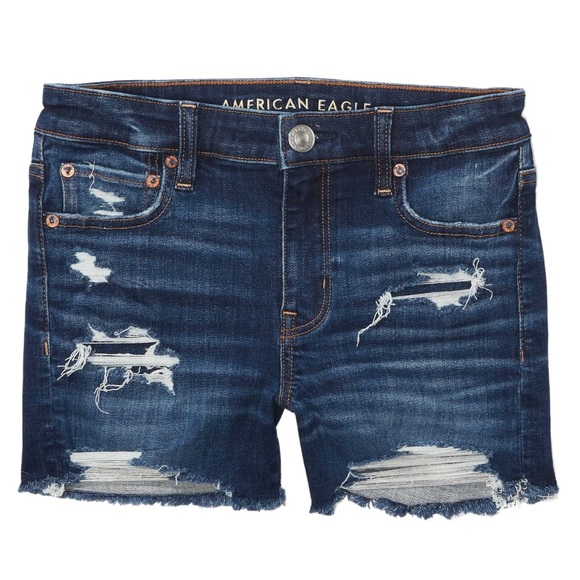 American Eagle Ne(x)t Level 4 in. Low-Rise Denim Midi Shorts - Picture 4 of 5